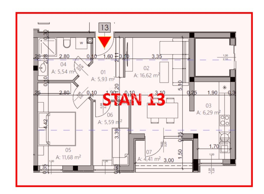 Istra, Pula - moderno stanovanje 54m² z balkonom