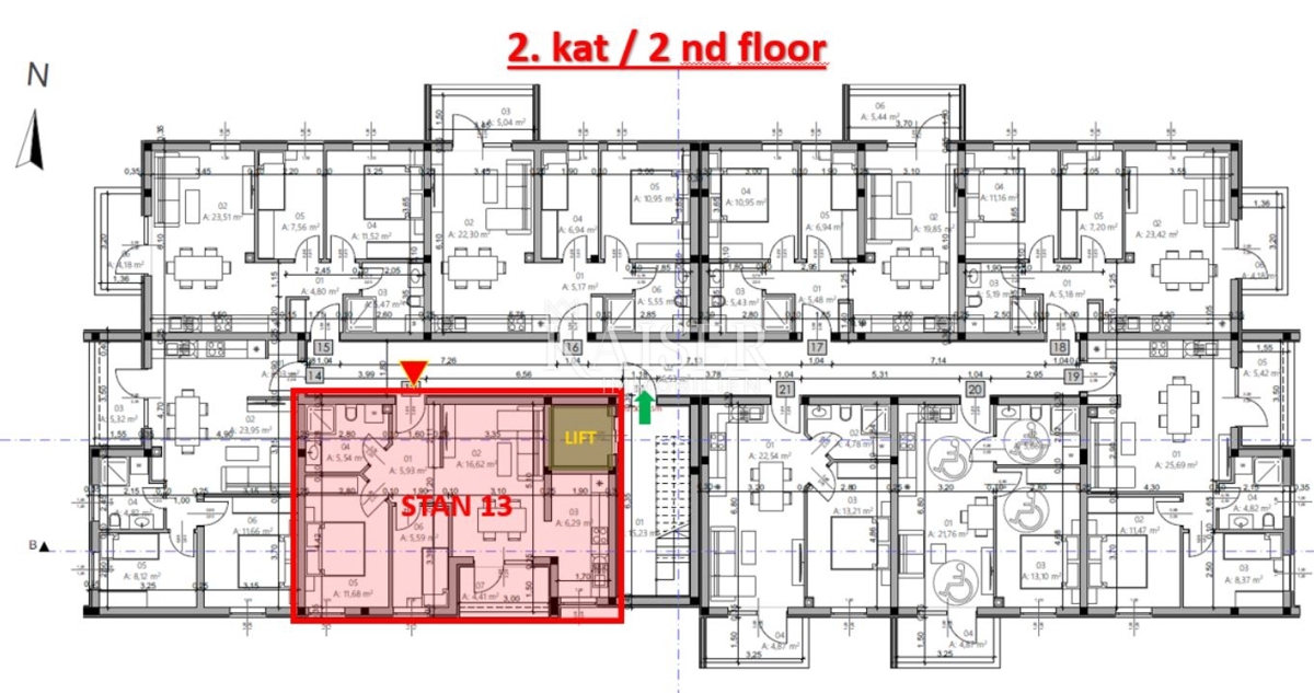 Istra, Pula - moderno stanovanje 54m² z balkonom
