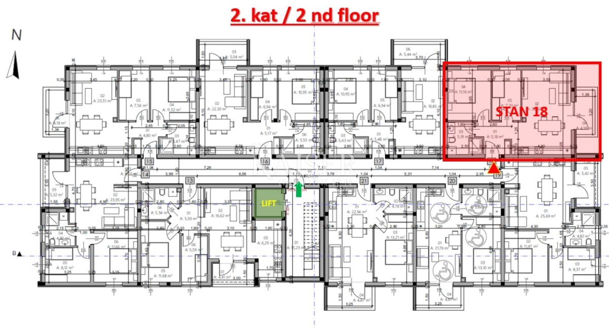 Istra, Pula - moderno stanovanje 54m² z balkonom