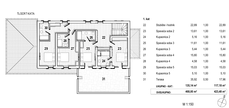Hiša Polje, Dobrinj, 468m2