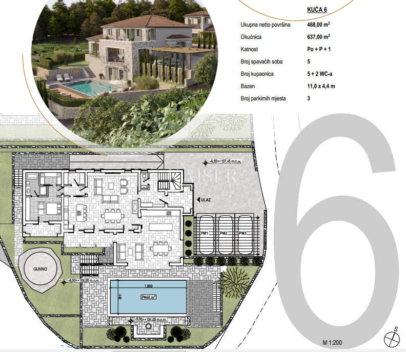 Hiša Polje, Dobrinj, 468m2