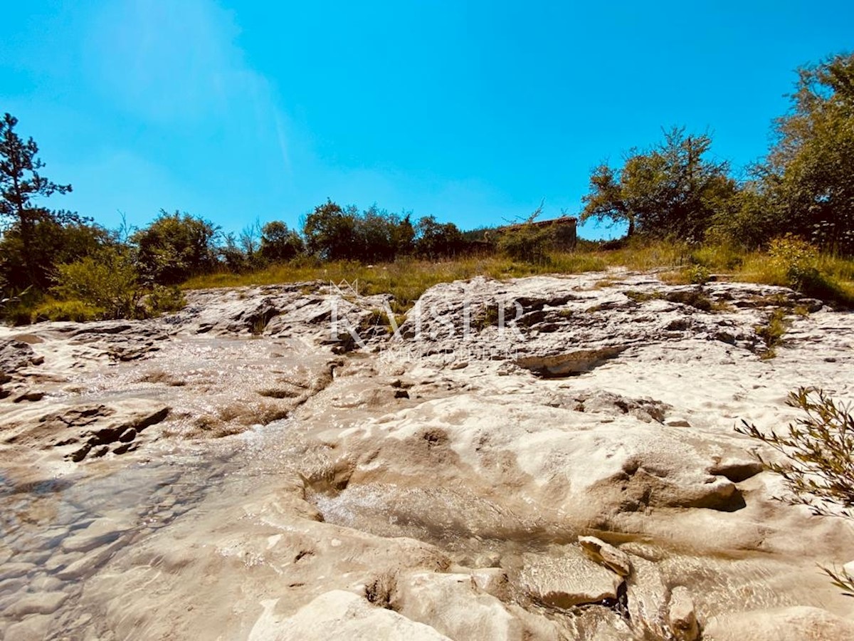 Buzet, Roč - Stara kamnita hiša z majhnim vrtom