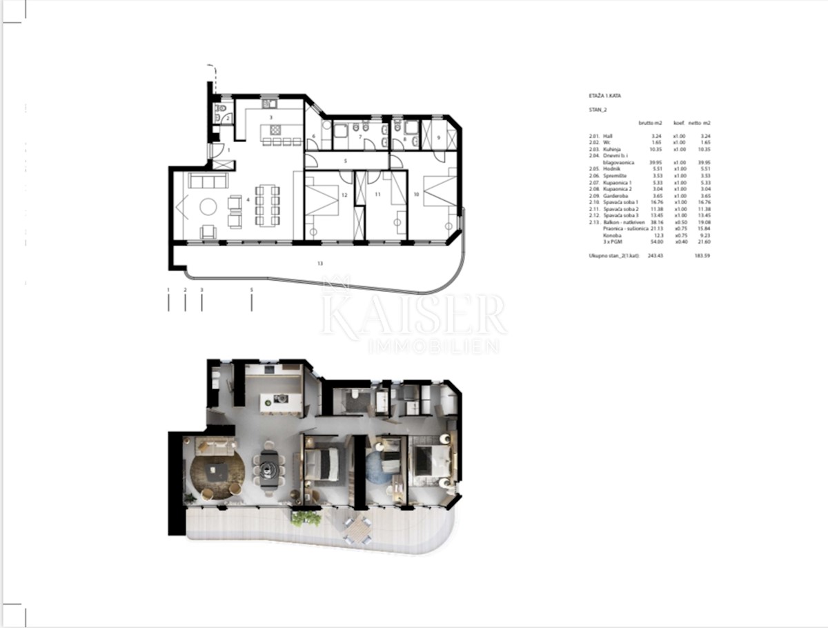 Stanovanje Opatija - Centar, Opatija, 183m2