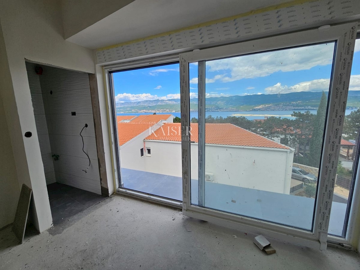 Otok Krk, Polje - lep penthouse v izgradnji s pogledom na morje