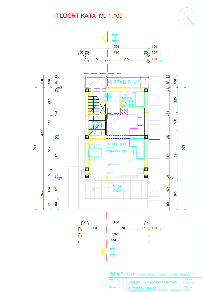 Stanovanje Maksimir, 62,74m2