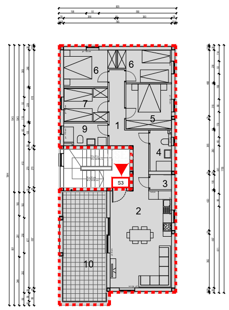 Grebaštica, Šibenik - Prostorno trisobno stanovanje z dvema velikima ložama, 100 m od morja