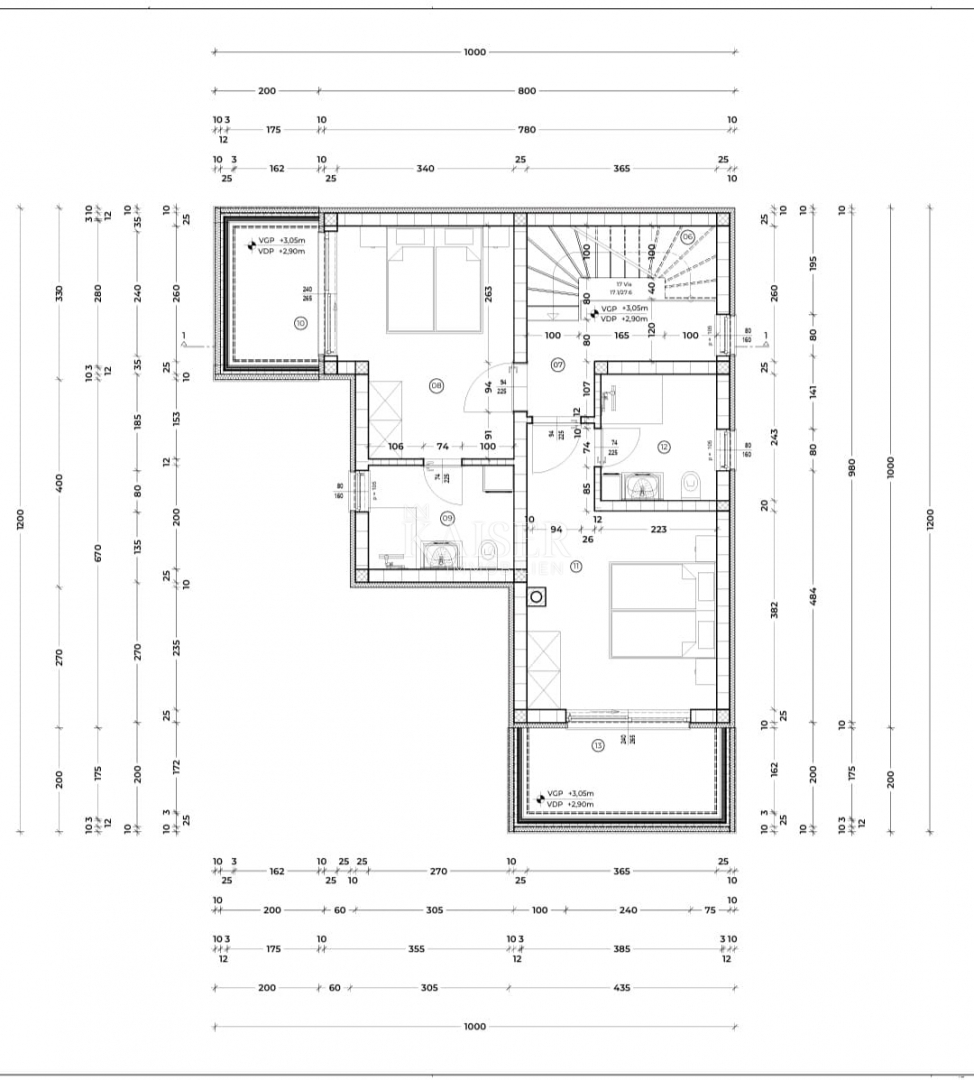  Zazidljivo zemljišče Risika, Vrbnik, 1.100m2