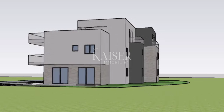 Srime, Vodice - Luksuzno dvonadstropno stanovanje z bazenom in pogledom na morje