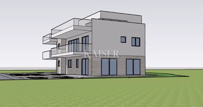 Srime, Vodice - Luksuzno dvonadstropno stanovanje z bazenom in pogledom na morje