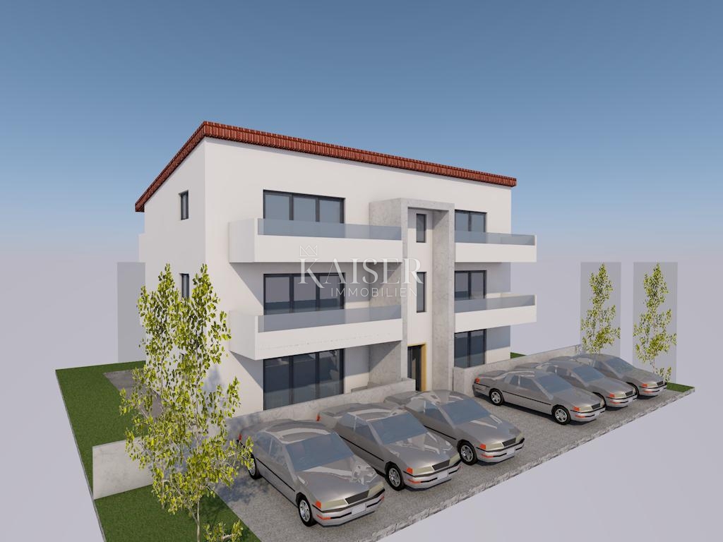 Povljana novogradnja S1 pritličje terasa parkirišče