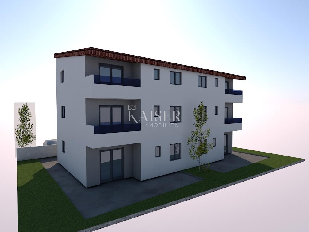 Povljana novogradnja S1 pritličje terasa parkirišče