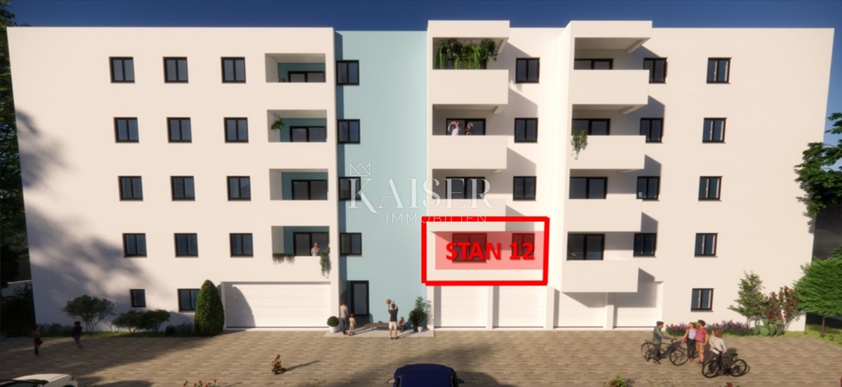 Istra, Pula - enosobno stanovanje 42m² z balkonom