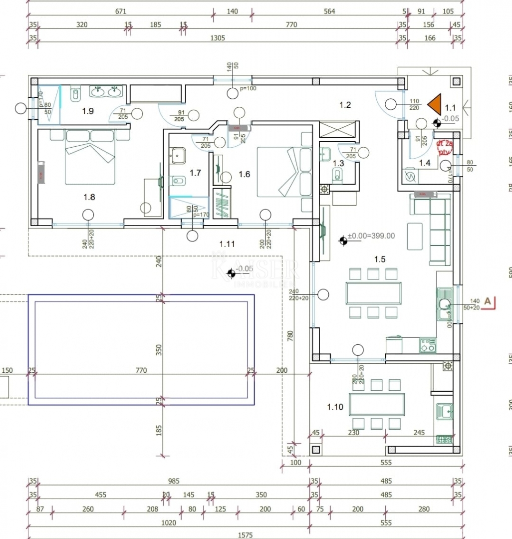 Istra, Žminj - hiša z bazenom