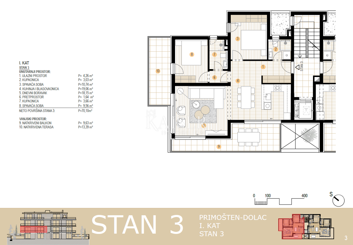 Stanovanje Primošten, 83,26m2