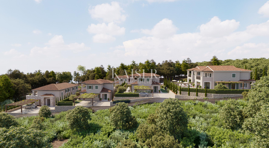 Otok Krk, mediteranska vila z bazenom in pogledom na morje