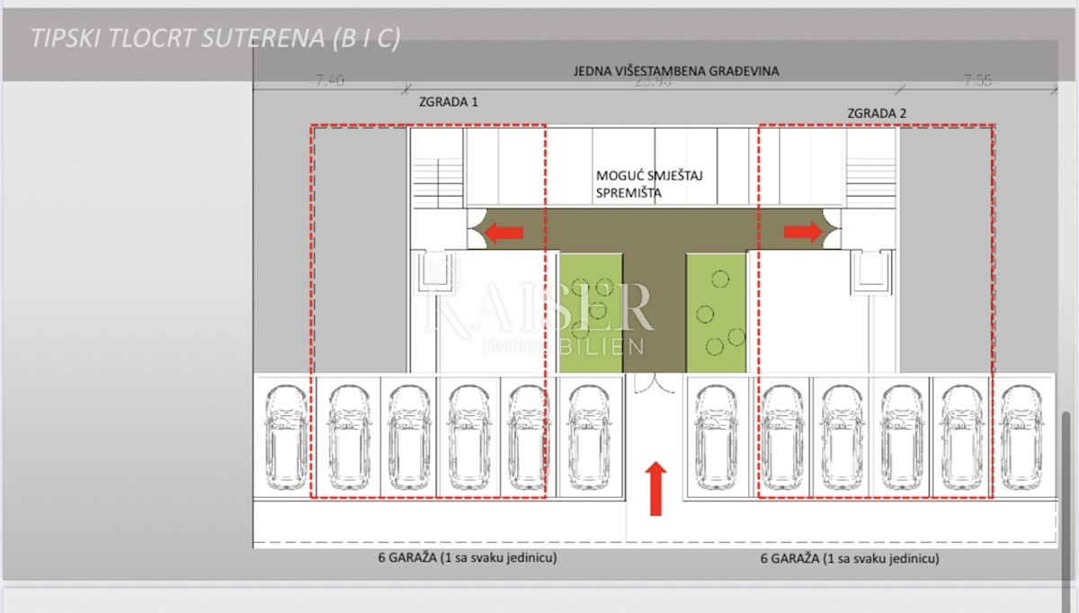 Rabac - zazidljivo zemljišče s projektom za 3 stanovanjske objekte