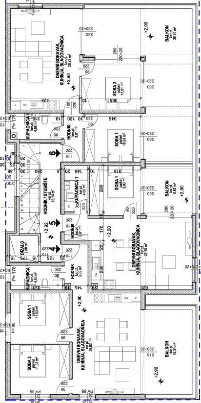 Pag, Povljana - apartmaji v novogradnji blizu plaže