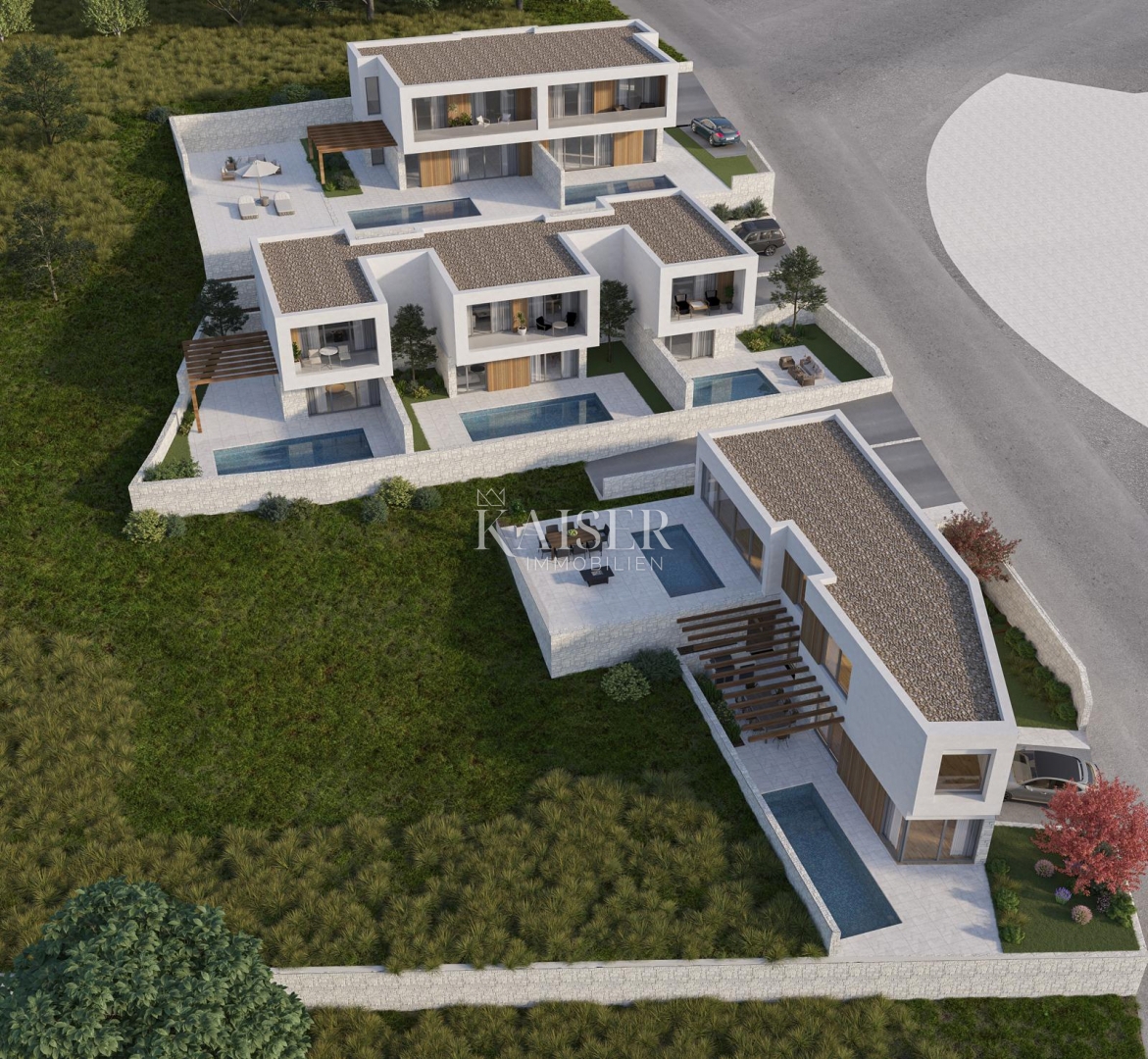 Crikvenica - pol samostojna hiša 97m2 s panoramskim razgledom 