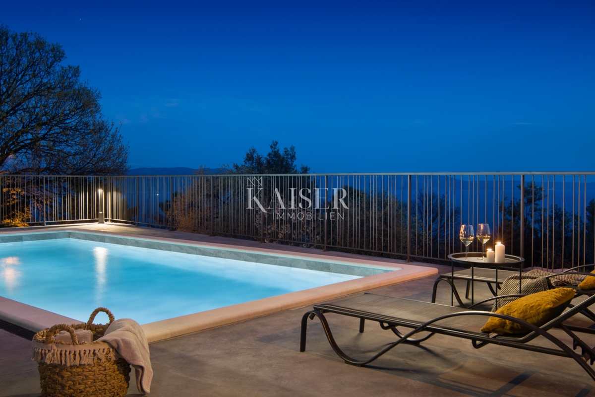 Istra, Labin - Čudovita vila s pogledom na morje in otok Cres