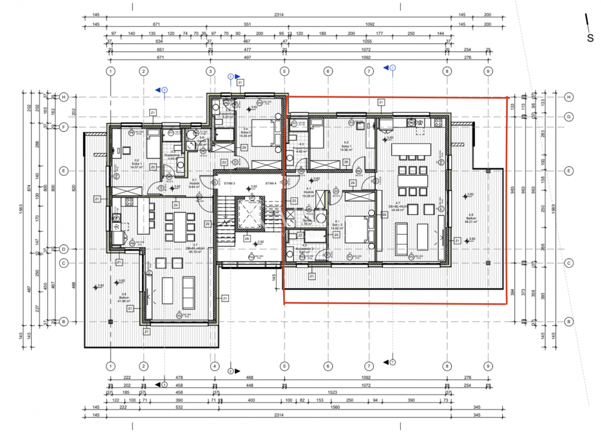 Stanovanje Bivio, Rijeka, 134m2