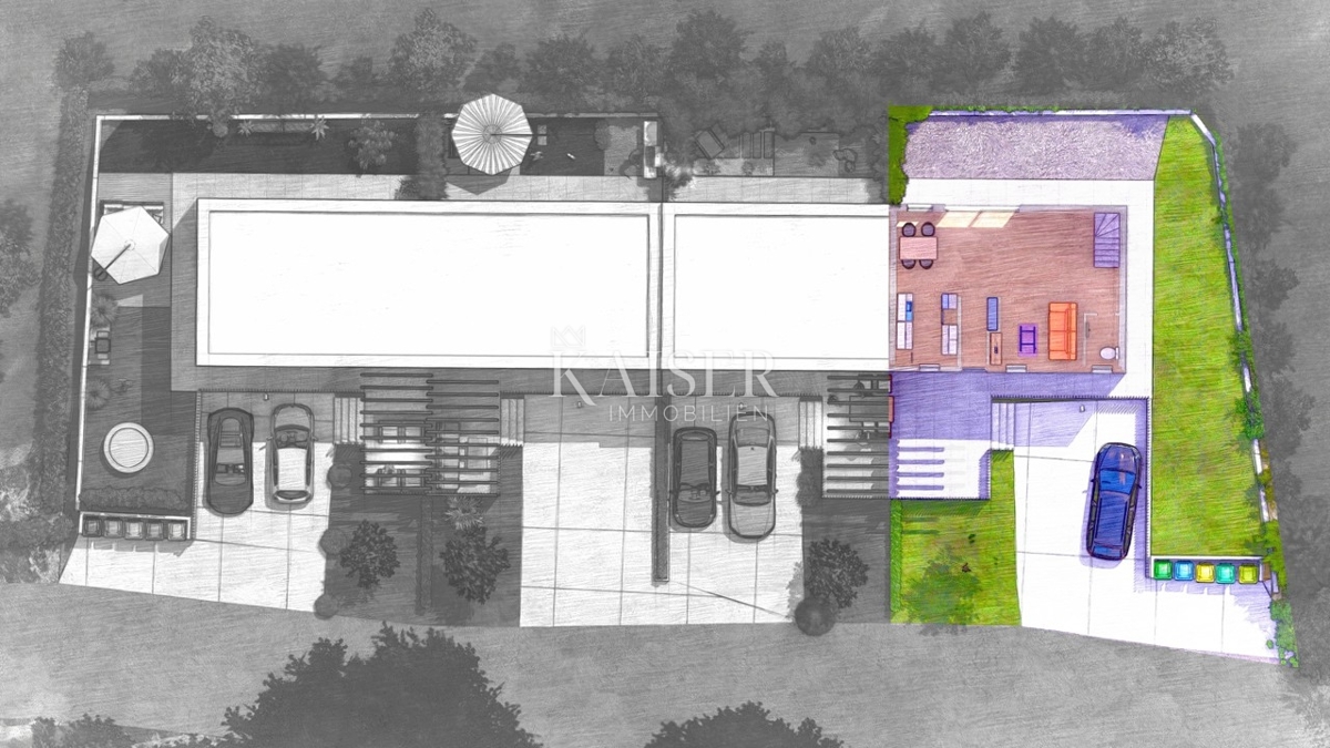 Istra, Poreč - moderna hiša z vrtom s 3 spalnicami