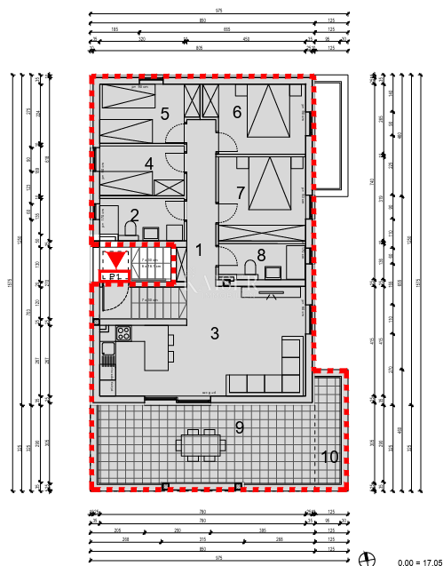 Grebaštica, Šibenik - Prostorno trisobno stanovanje z dvema velikima ložama, 100 m od morja