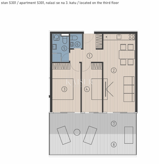 Stanovanje Rukavac, Vis, 34,96m2