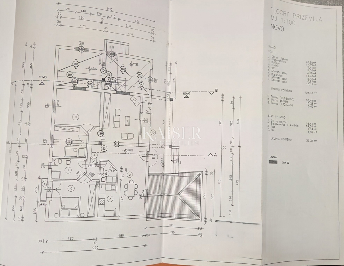 Istra, Umag - okolica: opremljena hiša 200m2 z dvema apartmajema in velikim vrtom 500m2
