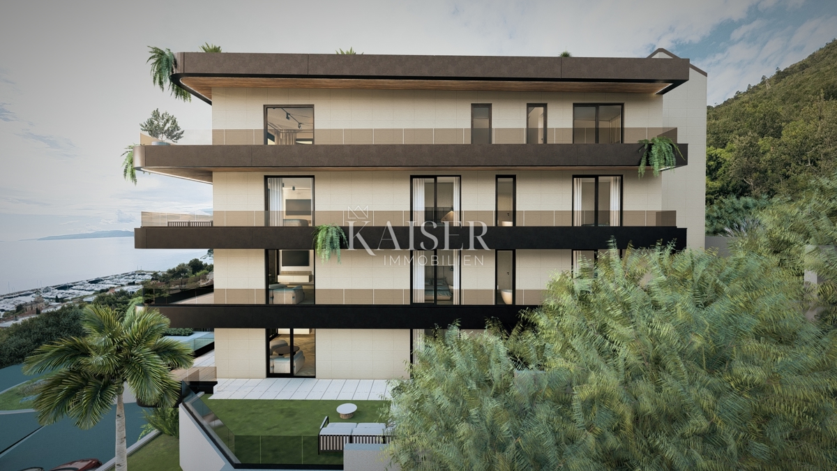 Opatija - Ičići, ekskluzivno trosobno stanovanje s panoramskim pogledom na morje