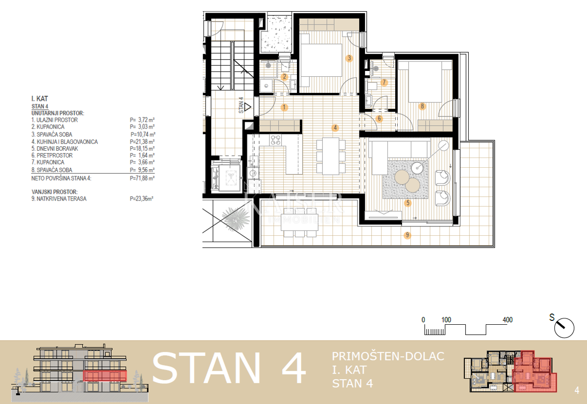 Stanovanje Primošten, 83,26m2