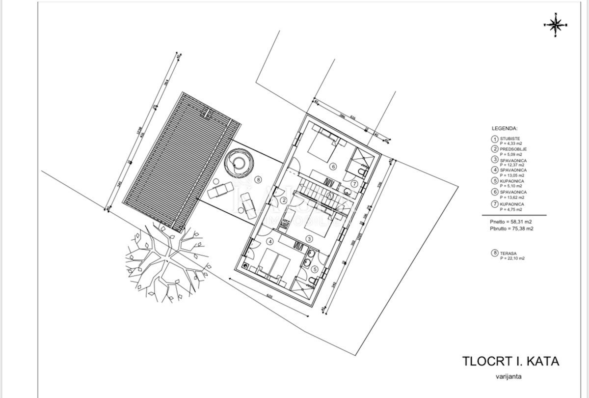 Istra, Kotli - hiša v gradnji z veliko parcelo 2400 m2 + 5100 m2