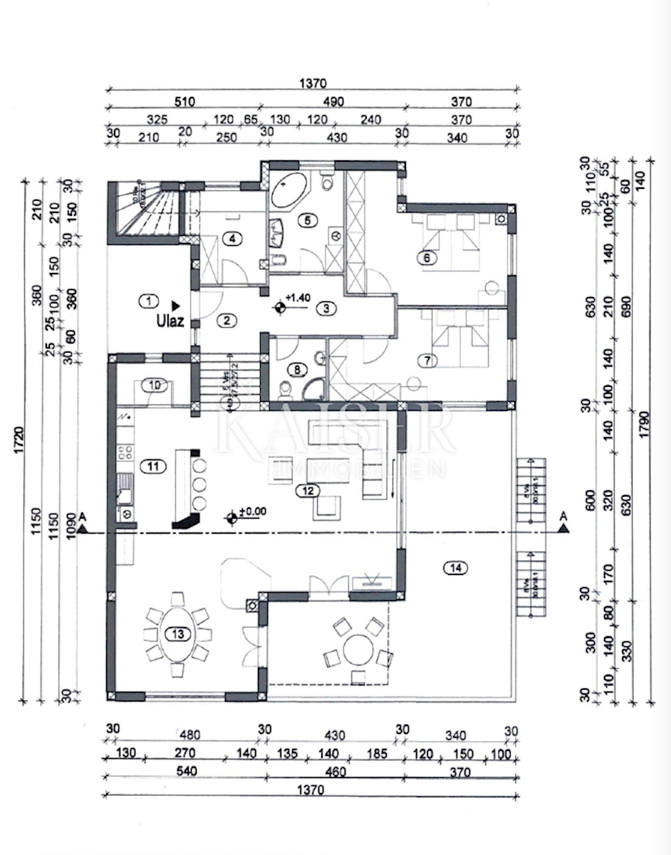 Opatija, okolica - Lepo stanovanje v beneškem stilu, 184 m2