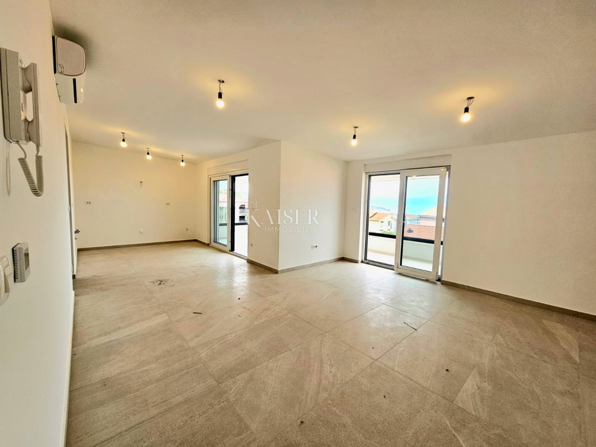 Malinska - apartma v gradnji 80m2, pogled na morje
