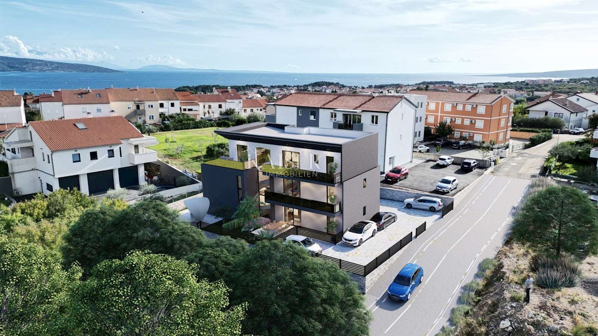 Krk, otok Krk - Penthouse 91m2 s pogledom na morje   