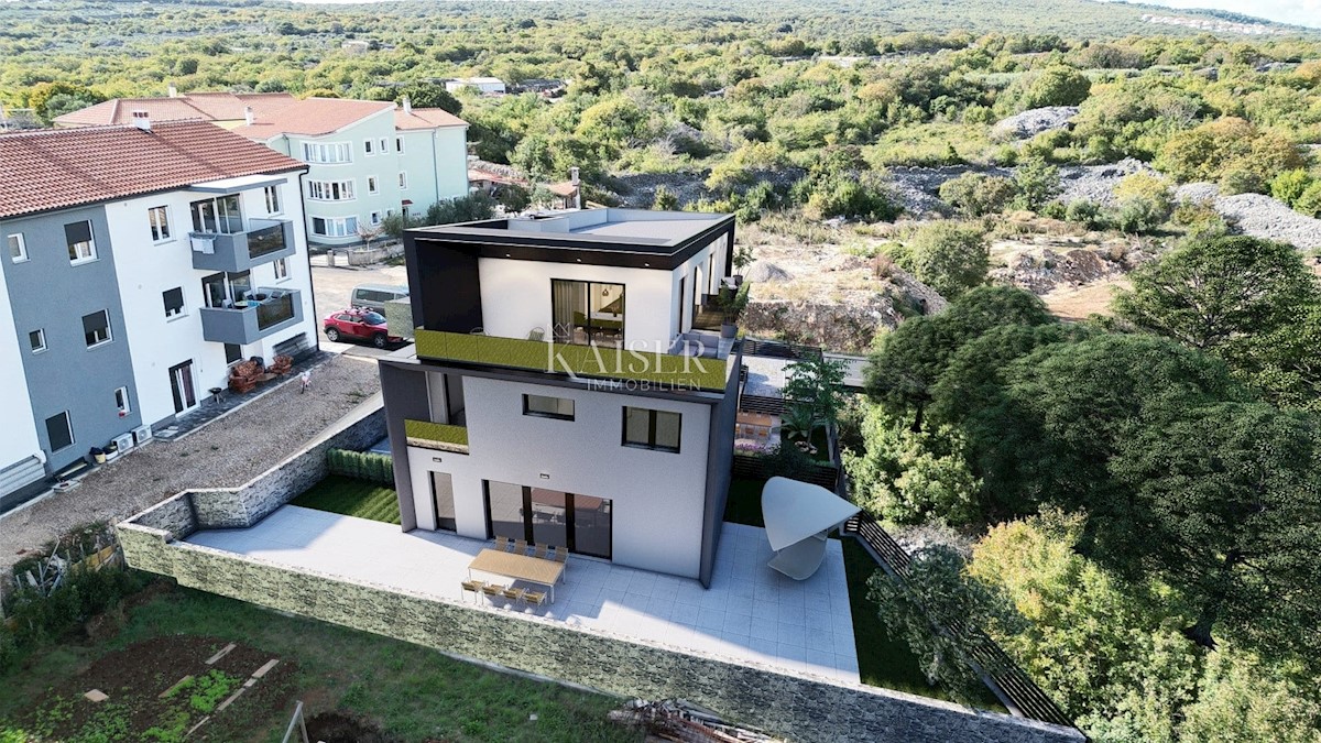 Krk, otok Krk - Penthouse 91m2 s pogledom na morje   