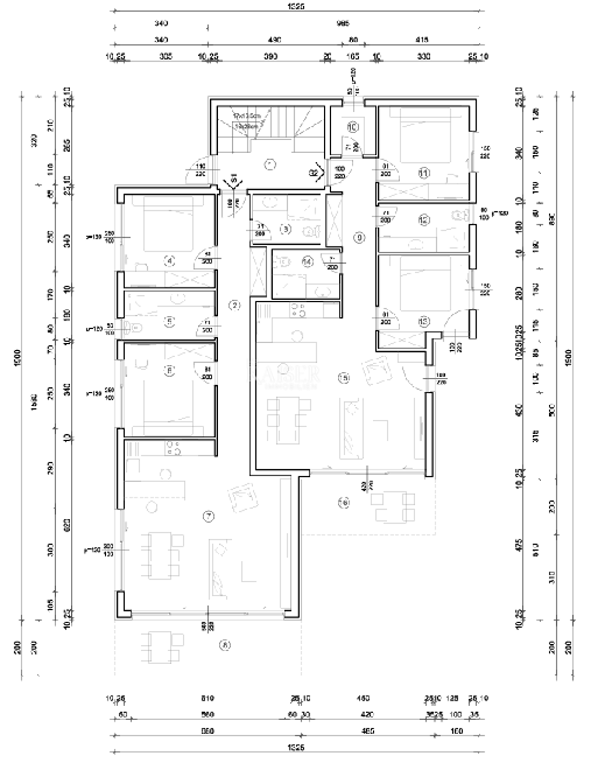 Okolica Krke - vila 410m2 z bazenom in pogledom na morje