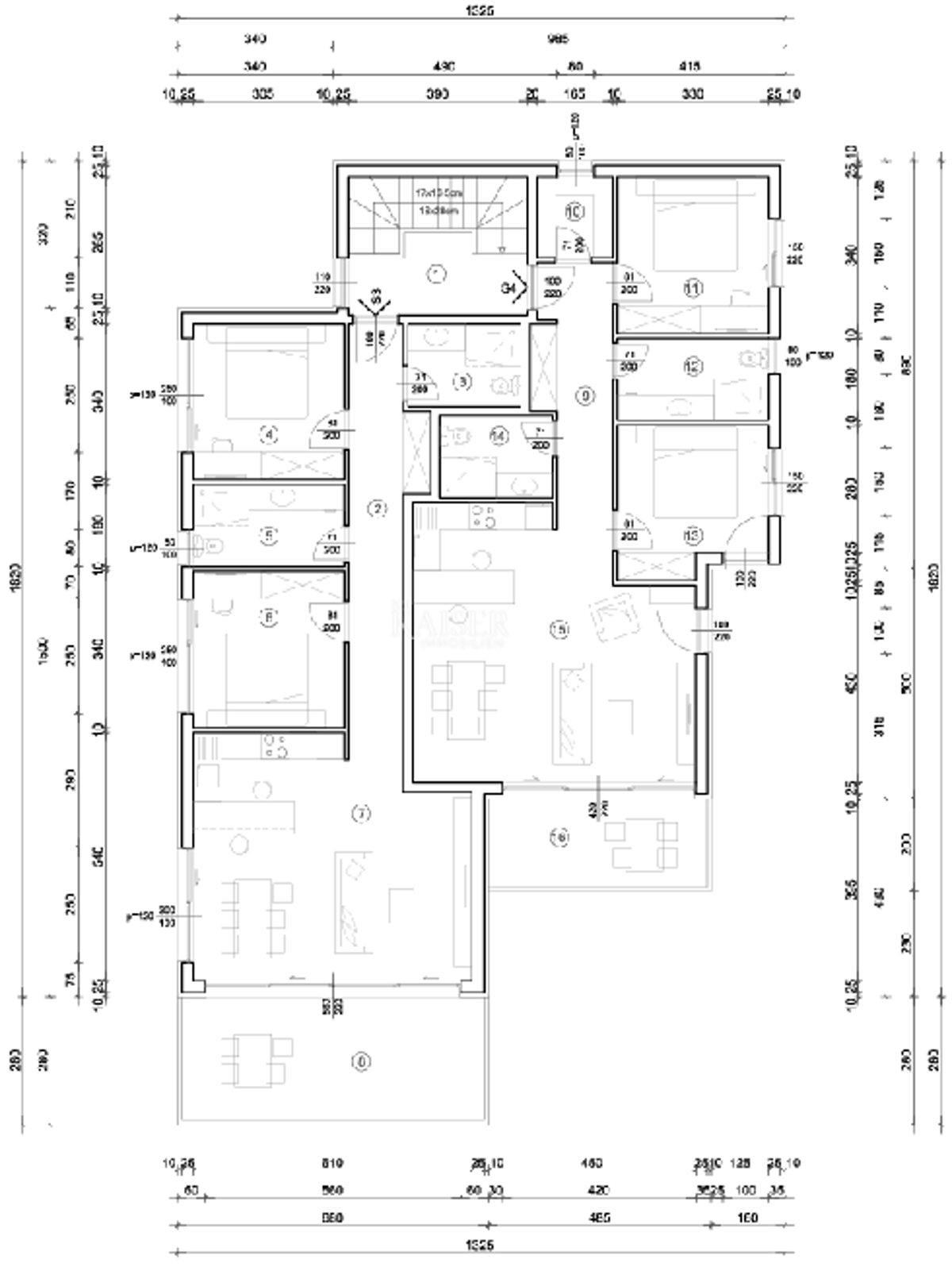 Okolica Krke - vila 410m2 z bazenom in pogledom na morje