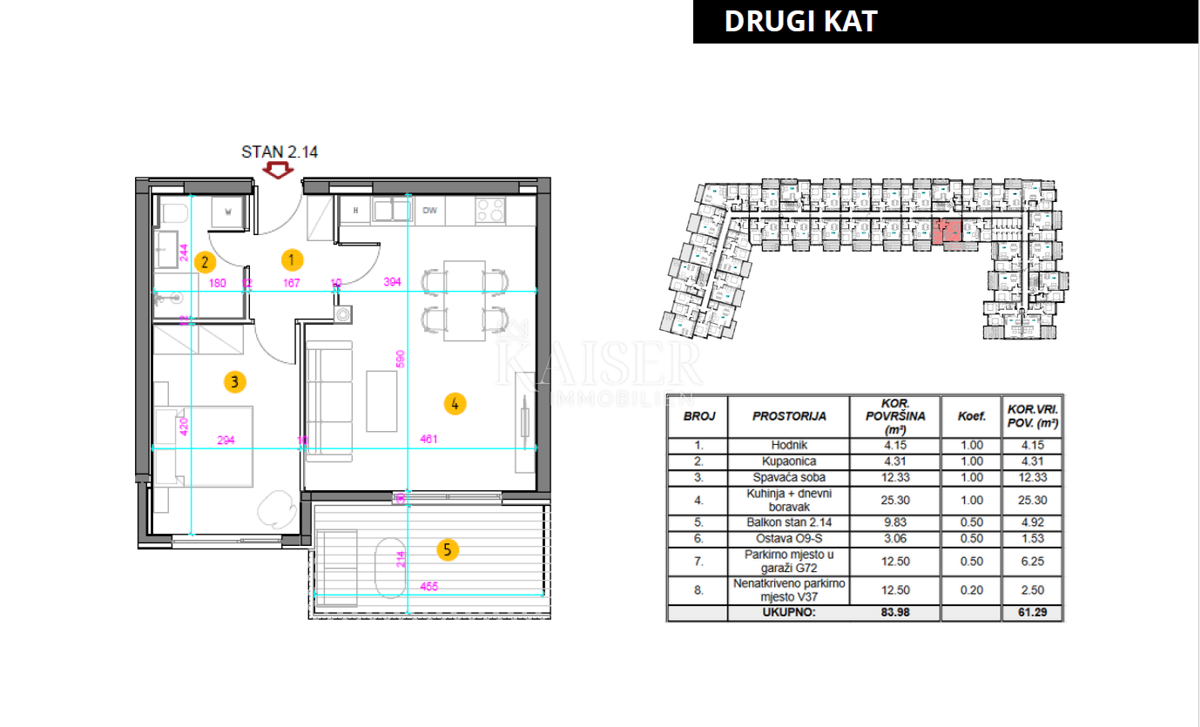Istra, Umag - enosobno funkcionalno stanovanje v novogradnji, 46m5, 2. nadstropje, z garažo