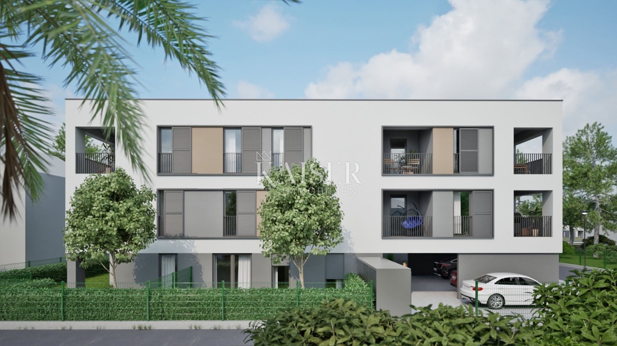 Zadar, Ričine, dvosobno stanovanje, 68,12 m2, novogradnja