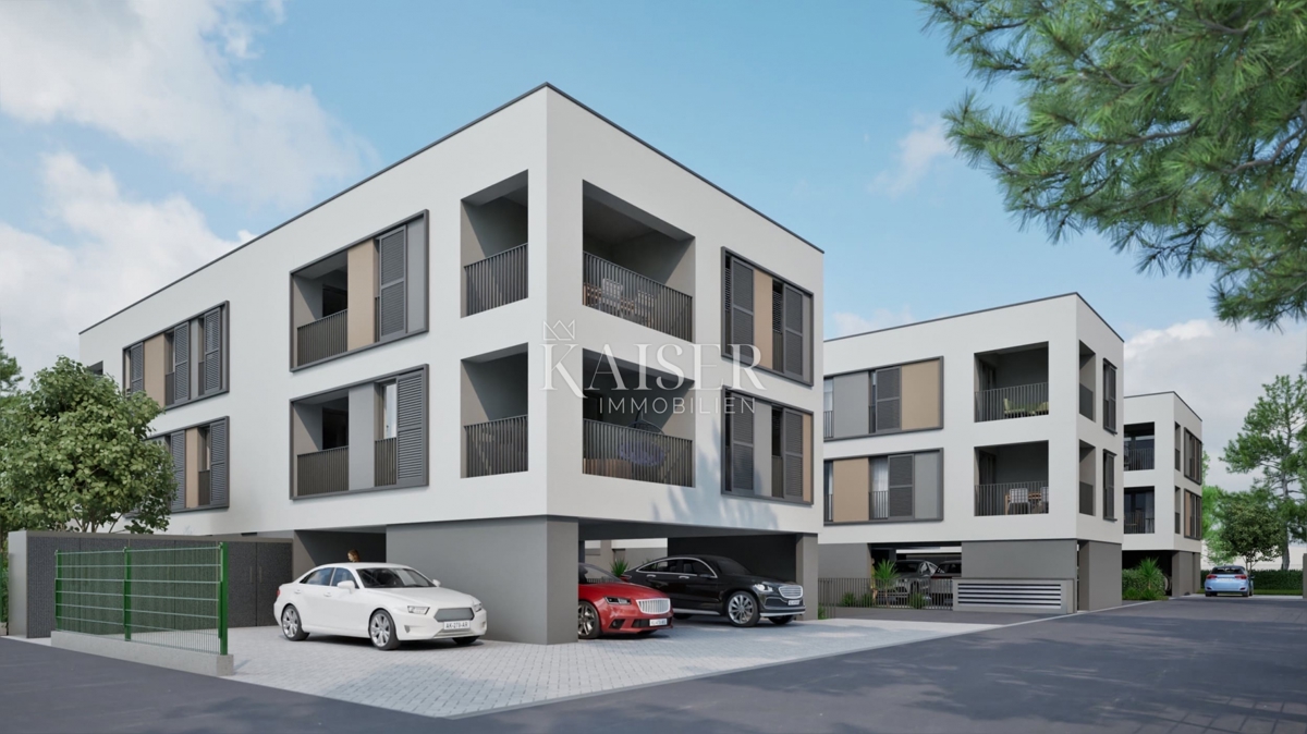 Zadar, Ričine, dvosobno stanovanje, 68,12 m2, novogradnja