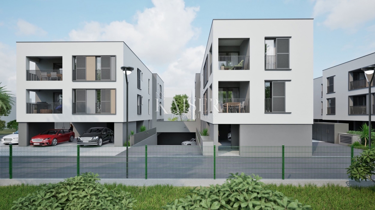 Zadar, Ričine, dvosobno stanovanje, 68,12 m2, novogradnja