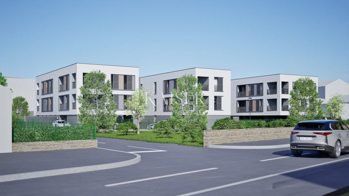 Zadar, Ričine, dvosobno stanovanje, 68,12 m2, novogradnja