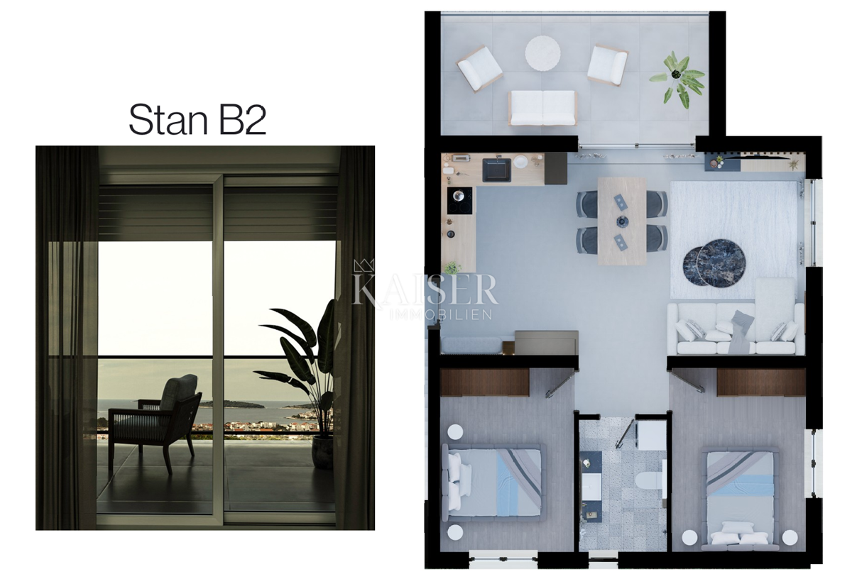 Stanovanje Rogoznica, 1m2