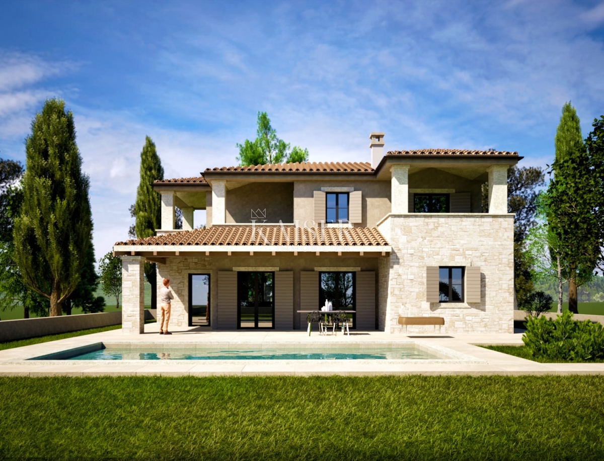 Istra - območje Poreča, rustikalna vila s pogledom na morje