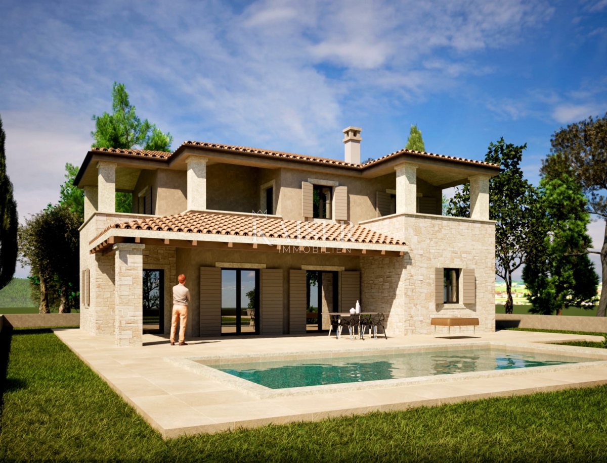 Istra - območje Poreča, rustikalna vila s pogledom na morje