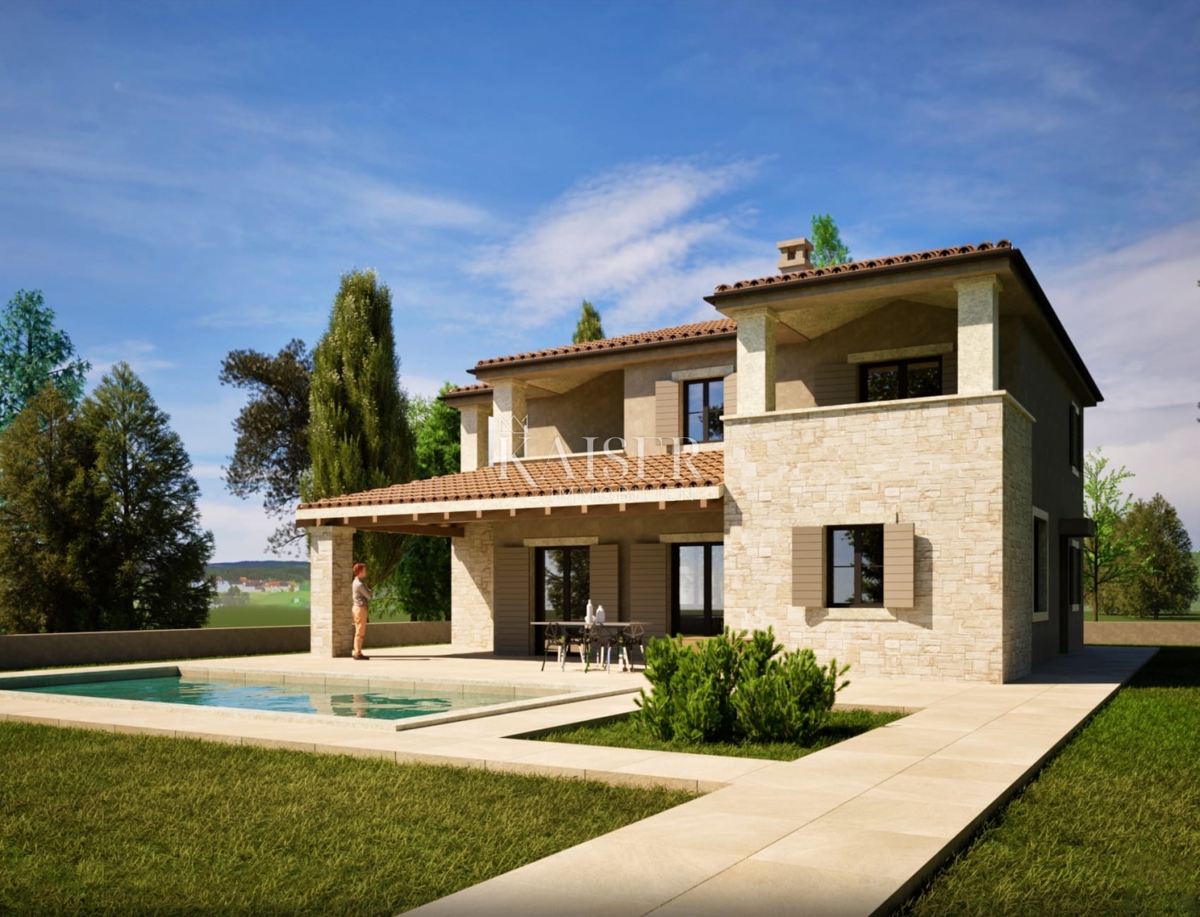 Istra - območje Poreča, rustikalna vila s pogledom na morje