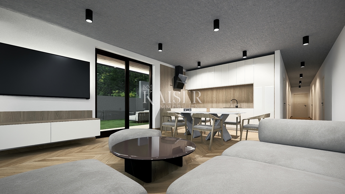 Opatija – Ičići: Luksuzni apartma z zasebnim vrtom in panoramskim pogledom na Kvarnerski zaliv