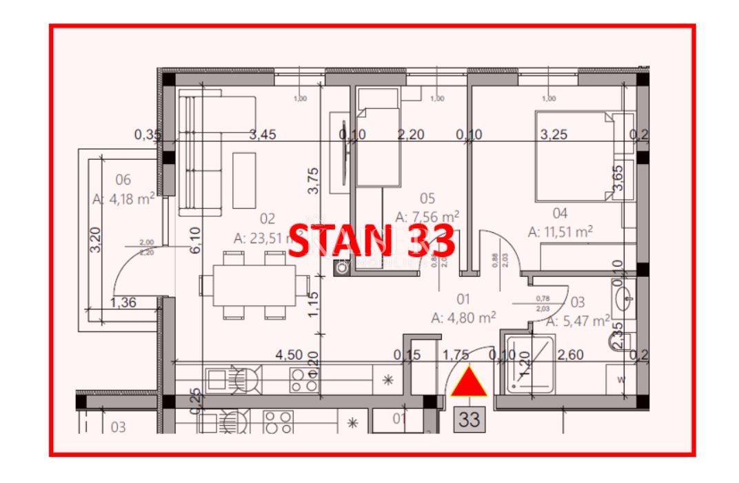 Istra, Pula – moderno dvosobno stanovanje 54m² z balkonom