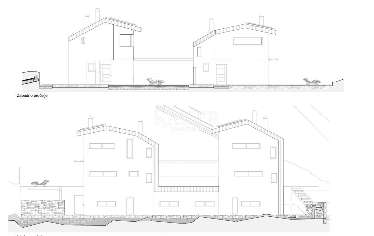 Lovran – gradbeno zemljišče 100 m od morja s projektom za 6 luksuznih stanovanjskih enot