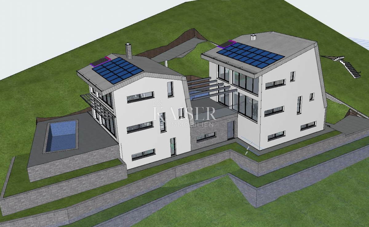 Lovran – gradbeno zemljišče 100 m od morja s projektom za 6 luksuznih stanovanjskih enot